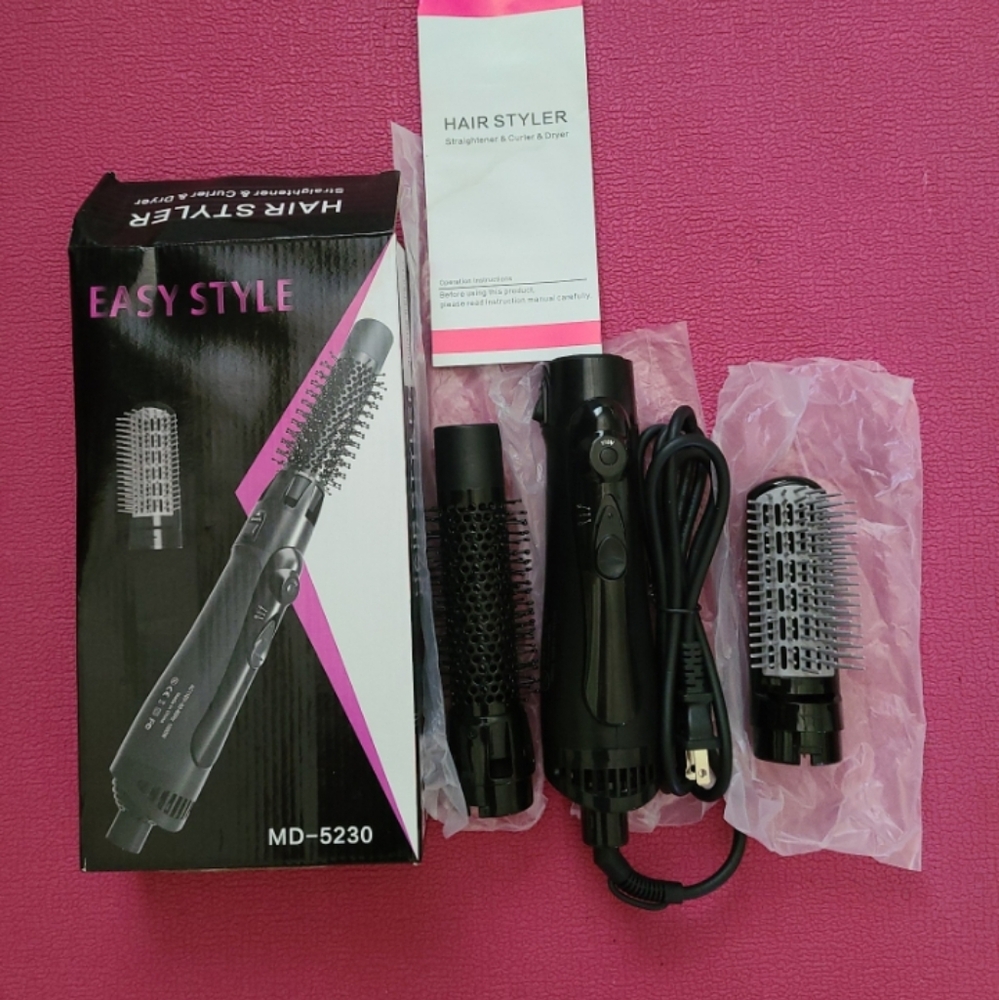 Black Hair Styler with Attachments